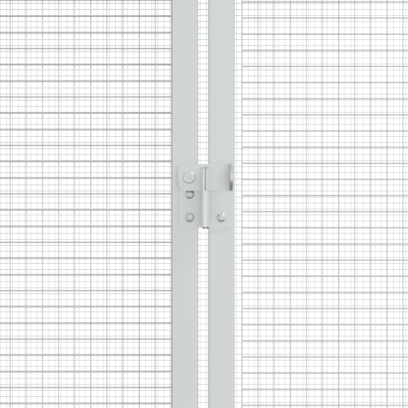 Vogelvoliere Anthrazit 112x227x141 cm Stahl