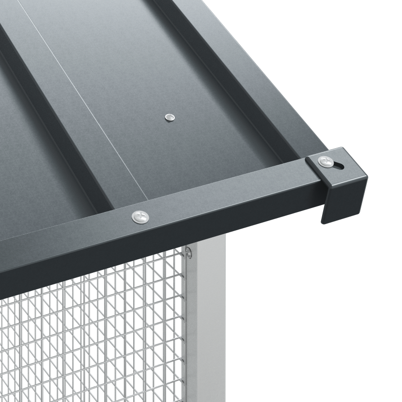 Vogelvoliere Anthrazit 112x227x141 cm Stahl