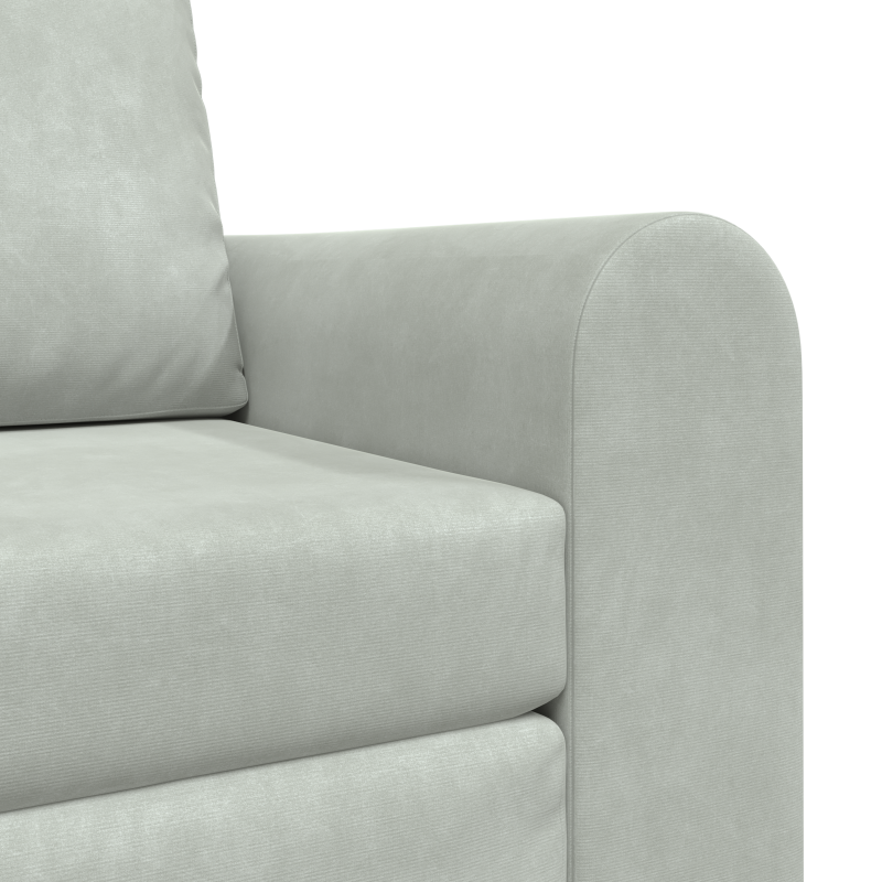 Fußsofabett 2-in-1 hellgrau 98x71x83 cm Samt