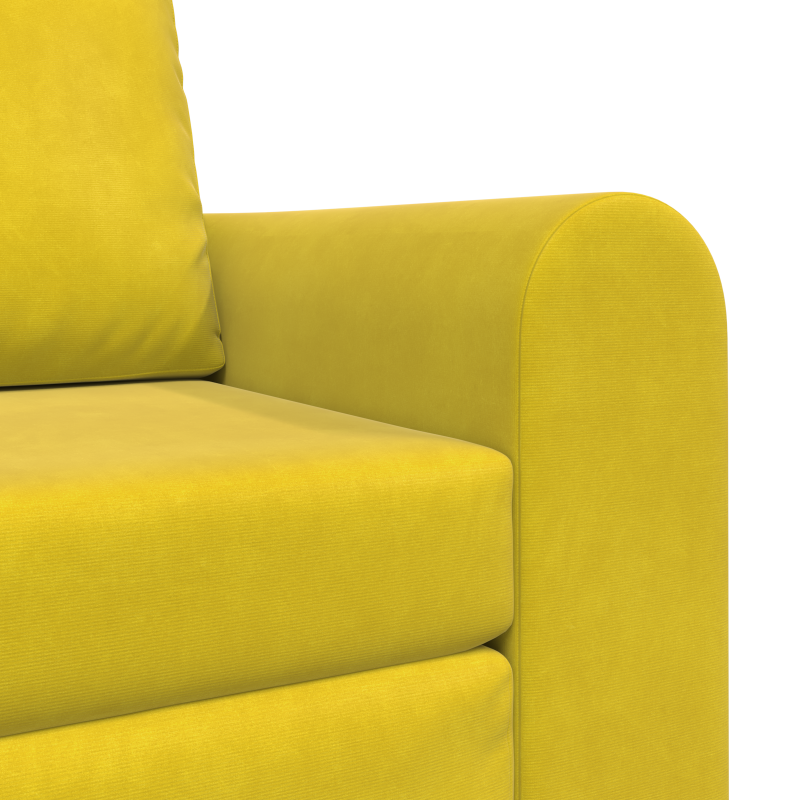 Fußboden Sofabett 2-in-1 Gelb 98x71x83 cm Velours