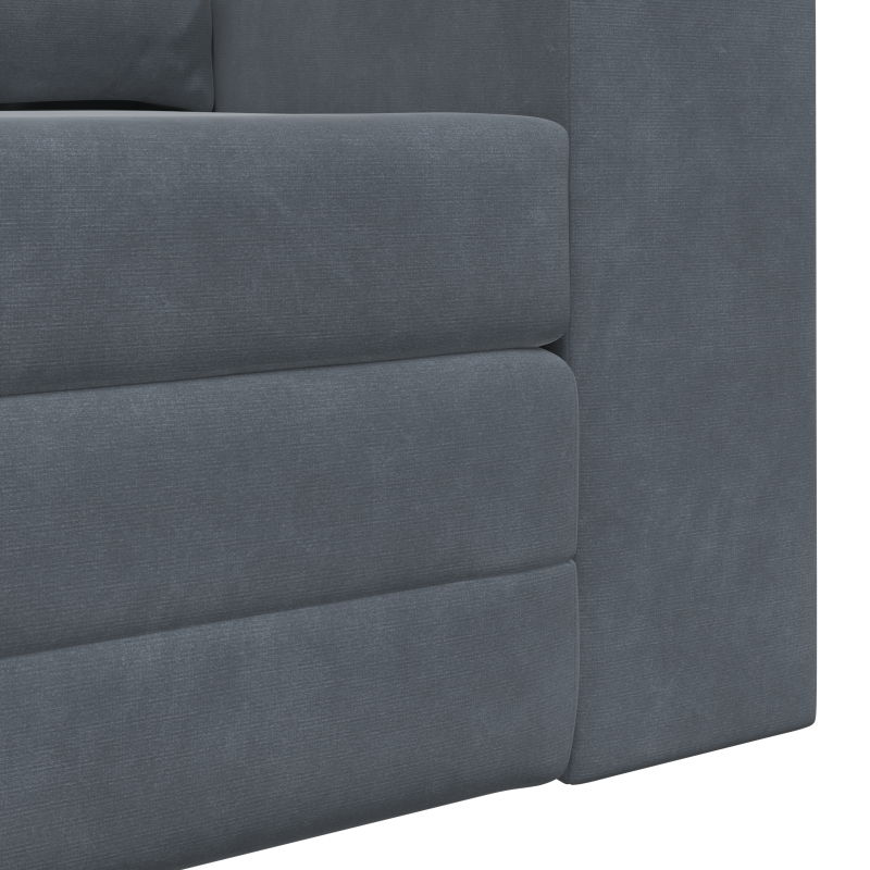 Sofabett 2-in-1 Dunkelgrau 148x71x83 cm Velvet