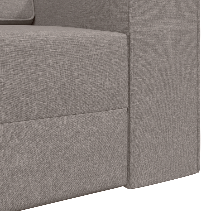 Boden Sofa Bett 2-in-1 Taupe 245x150x60.5 cm Stoff