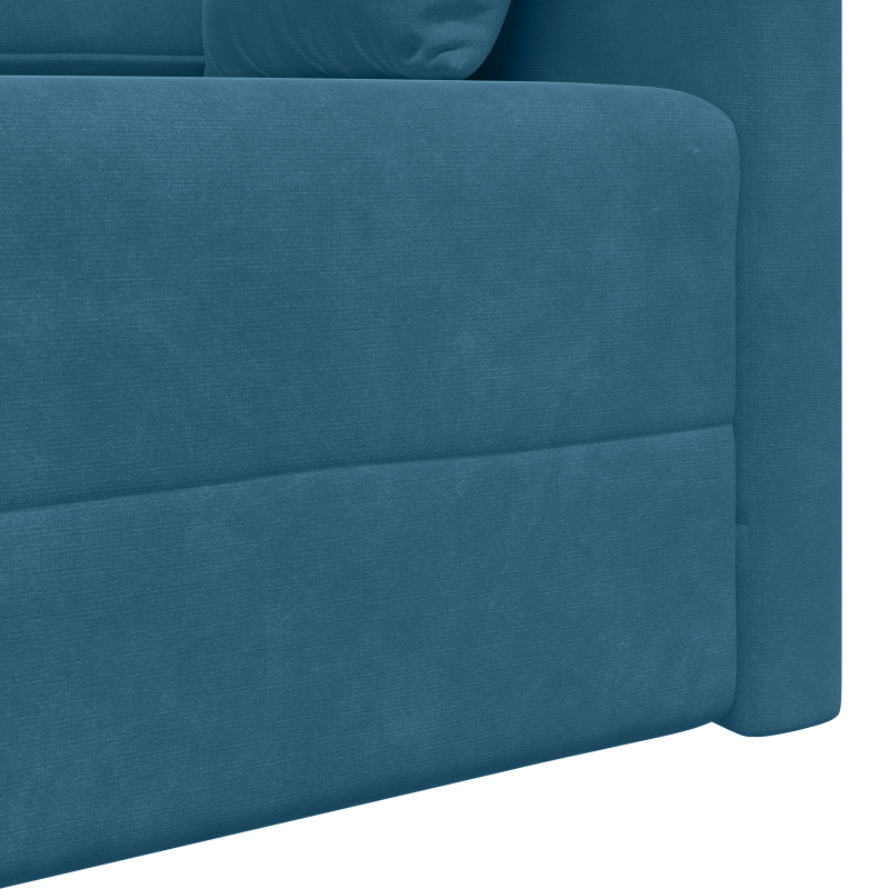 Boden-Sofa-Bett 2-in-1 Blau 213x144x60 cm Samt