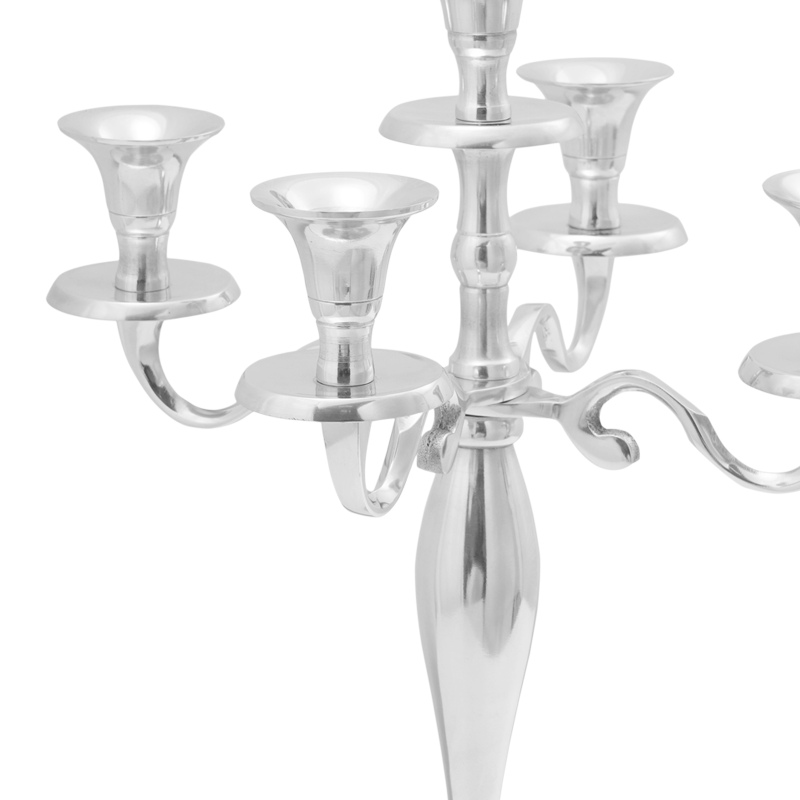 Kerzenhalter Silber 29x29x40 cm Aluminium
