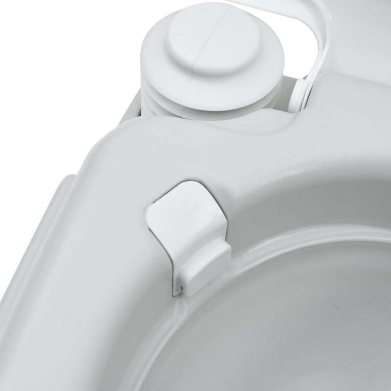 Tragbare Toilette in Grau und Weiß aus Kunststoff, 10 L