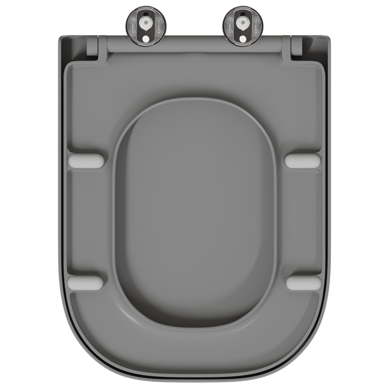 Toilettendeckel mit Schnellverschluss und sanftem Schließen Duroplast Grau