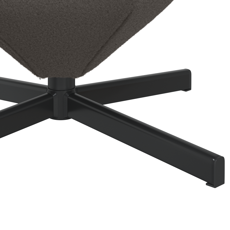 Ei-Stuhl Dunkelgraues Locken-ähnliches Gewebe