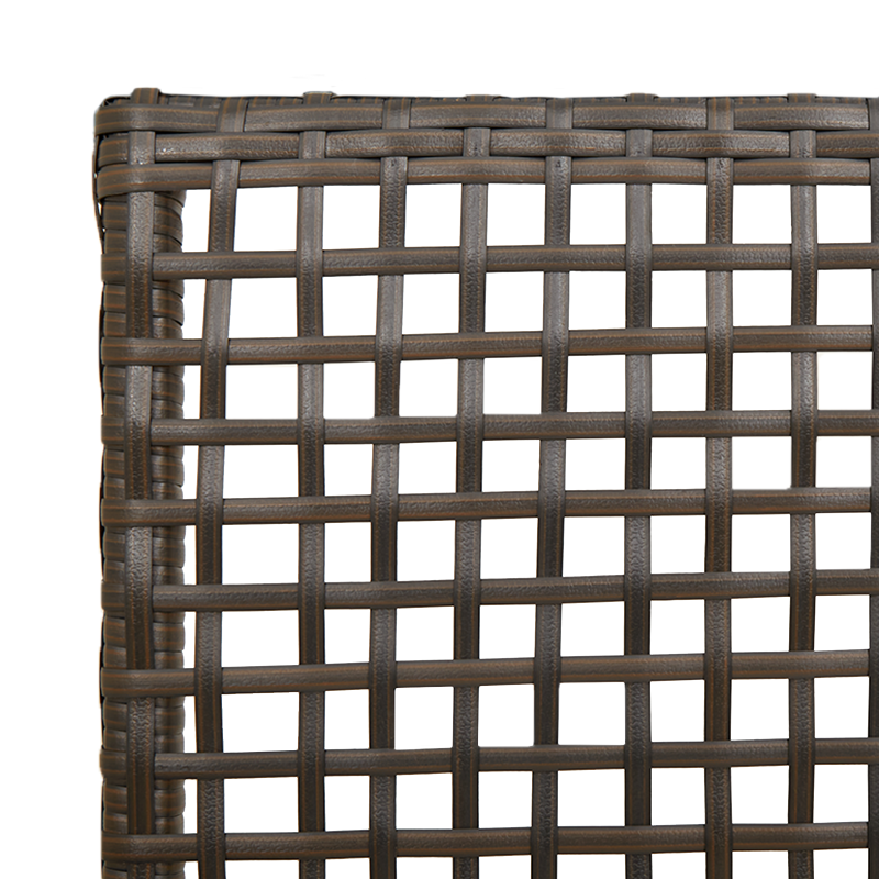 Gartenstühle 2 Stück mit Kissen Braun Poly-Rattan