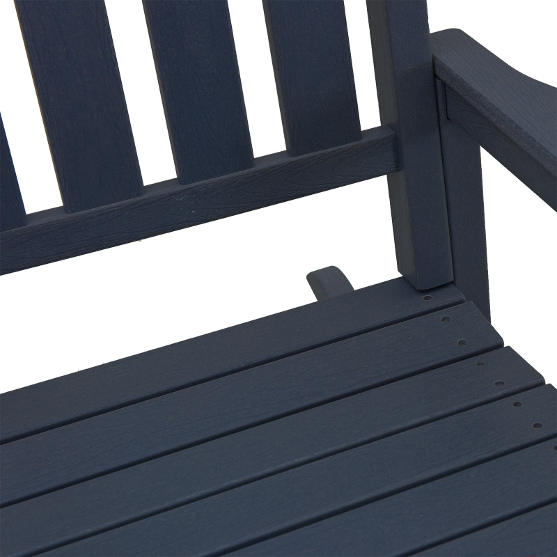 Garten Schaukelstuhl Marineblau 70x92x108 cm HDPE