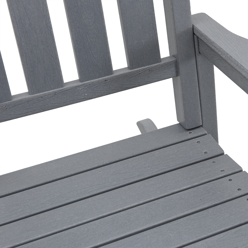 Garten-Schaukelstuhl Hellgrau 70x92x107 cm HDPE