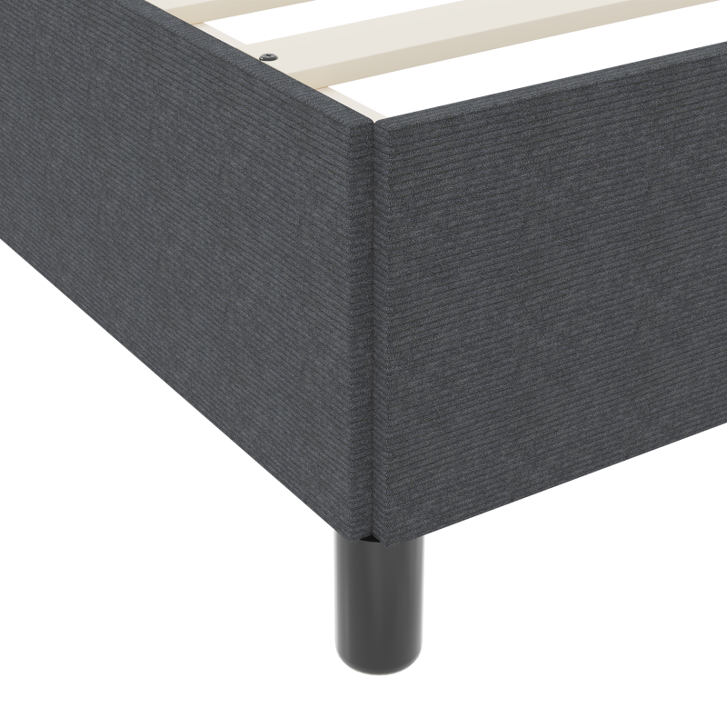 Bettgestell Dunkelgrau 140x200 cm Cord Stoff