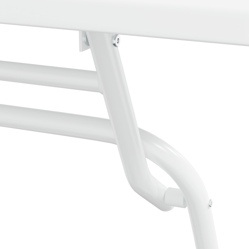 3-teiliges Faltbares Bistro Set Weiß Stahl