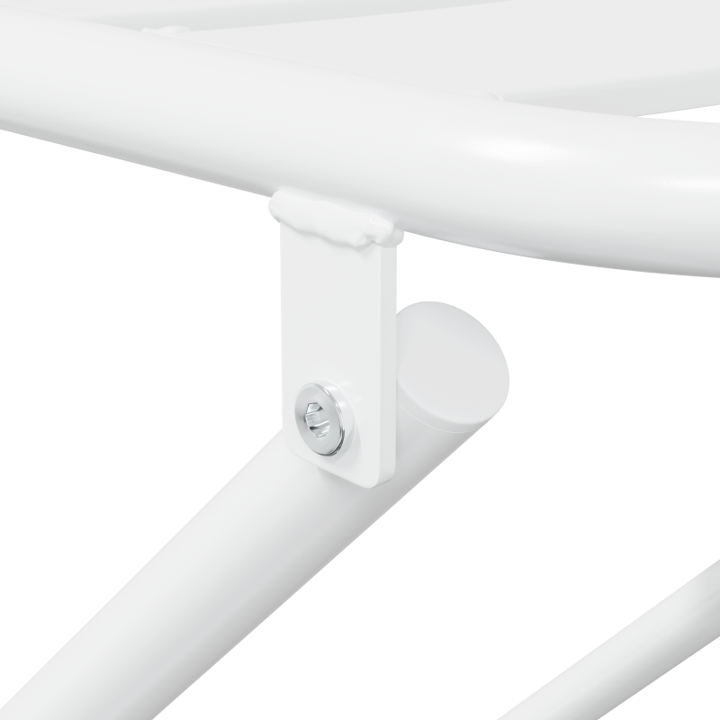 3-teiliges Faltbares Bistro Set Weiß Stahl