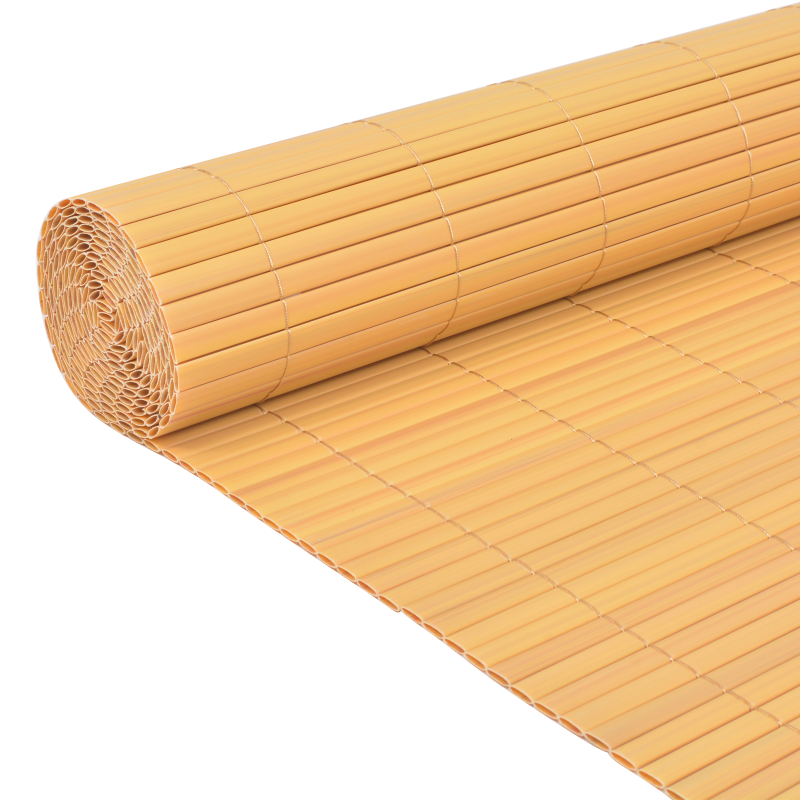 Gartenzaun beidseitig PVC 150x300 cm Gelb