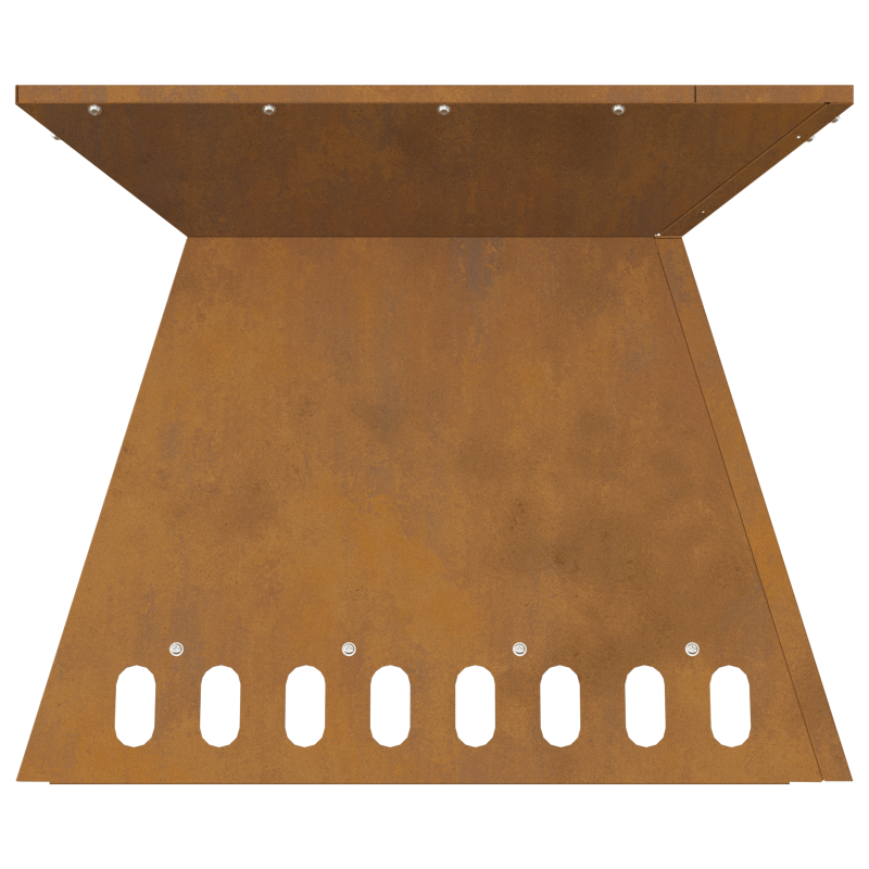 Feuerstelle 48x48x40 cm Wetterstahl
