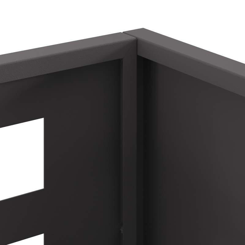 Feuerstelle Rechteckig Schwarz 50x30x40 cm Stahl