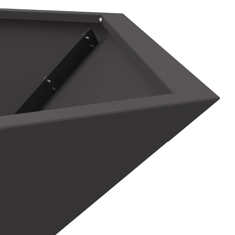 Feuerstelle Sechseckig Schwarz 100x100x28 cm Stahl