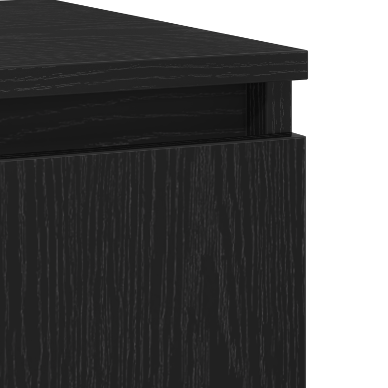 Sideboard Schwarz Eiche 60x35x70 cm aus Ingenieurholz