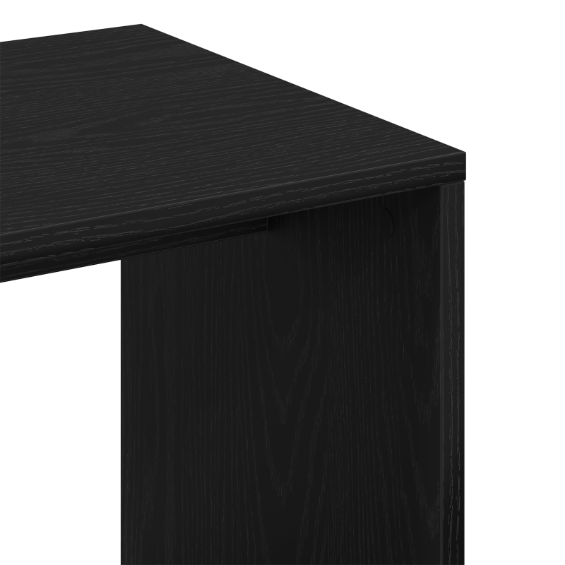 Beistelltisch Schwarzer Eichenholz 59x36x38 cm Holzwerkstoff