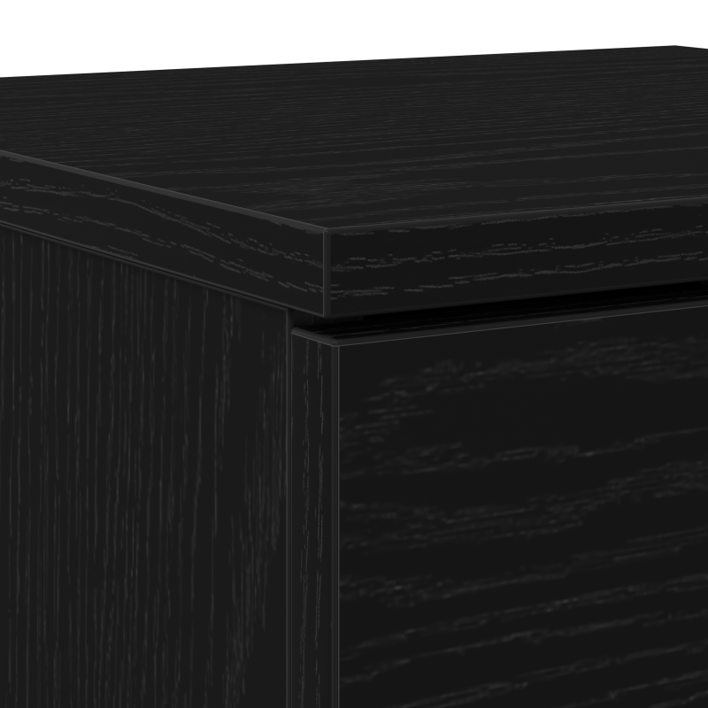 Schwarzer Eichen-Sideboard 30x30x70 cm Aus Holzwerkstoff