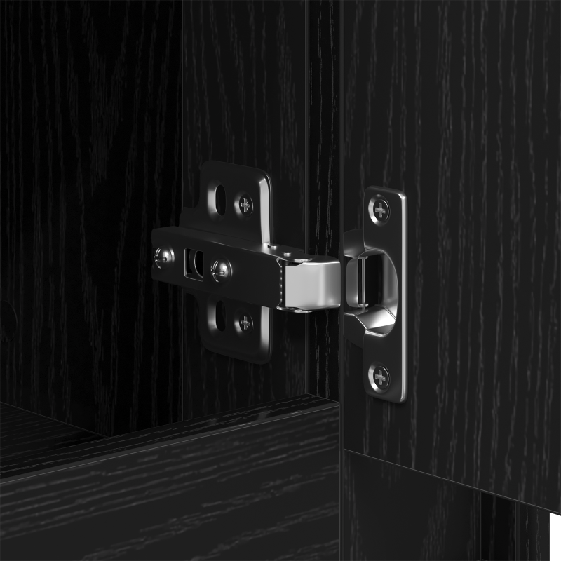 Sideboard Schwarz Eiche 102x35x55 cm Ingenieurholz