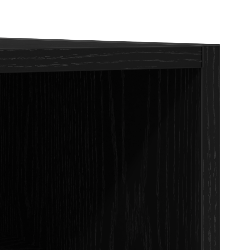 Record Cabinet Schwarz Eiche 84,5x38x48 cm Engineered Wood