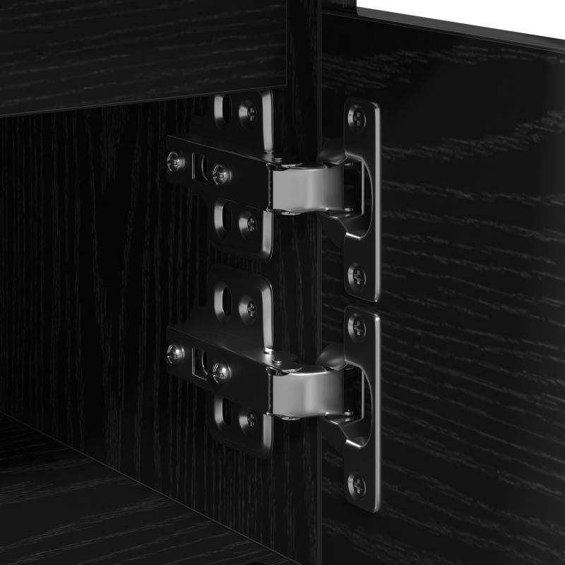 Nachttische 2 Stück Schwarzer Eiche 40x35x50 cm Holzwerkstoff