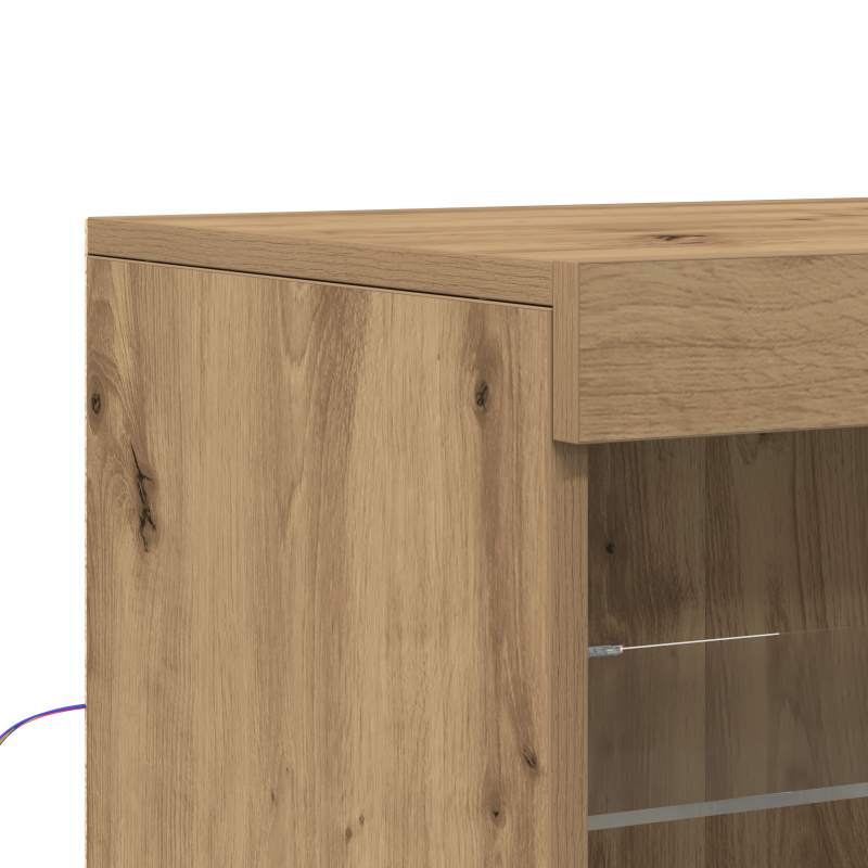 Sideboard mit LED-Lichtern aus Artisan-Eiche 41x37x100 cm