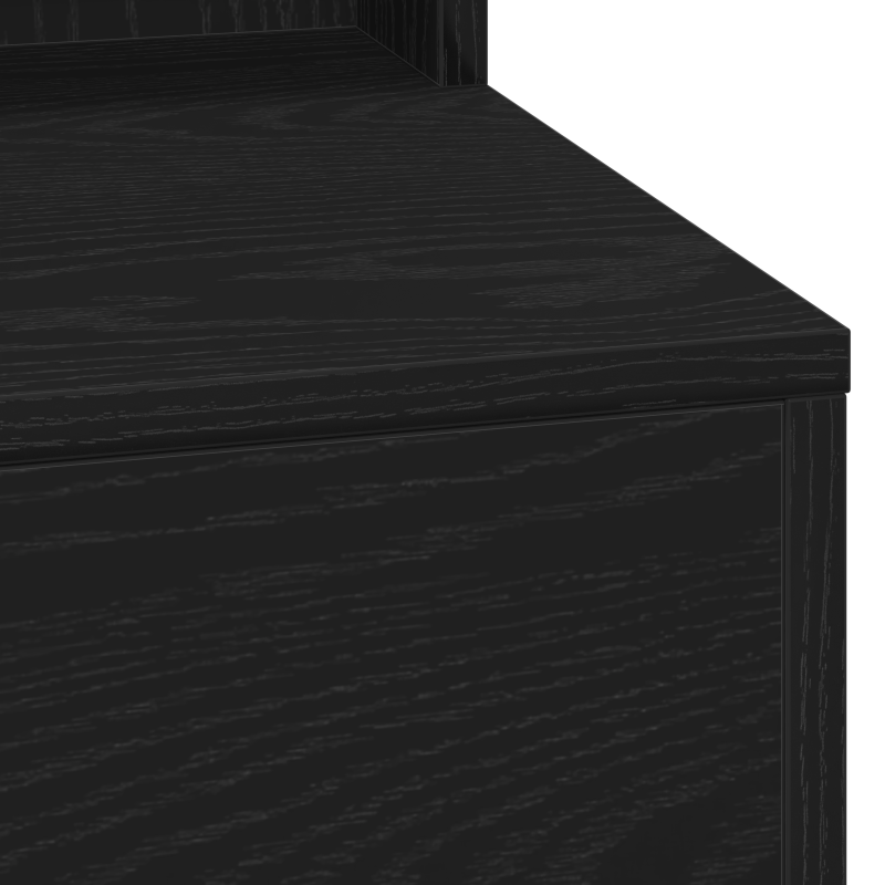 Schminktisch mit LED-Lichtern in Schwarz-Eiche 79x41x135 cm