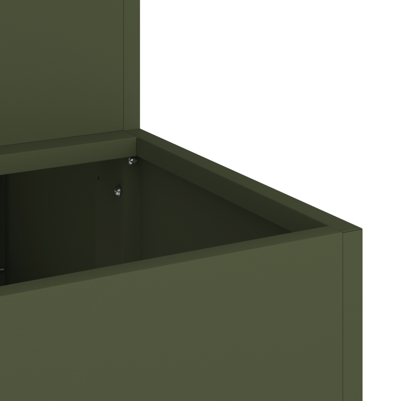 Gartenpflanzer 2-Tier 100x60x45 cm Olivgrün Stahl