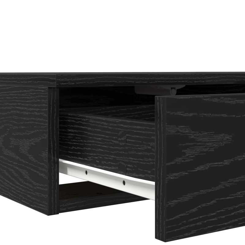 Bett-Schubladen Schwarz 200x36,5x16,5 cm Spanplatte