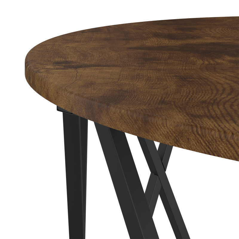 Couchtisch Raucheiche 80x80x42 cm Ingenieurholz