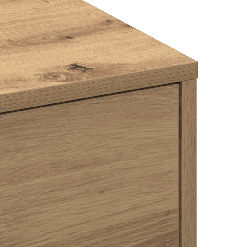 Couchtisch Eiche Furnier, MDF 90 x 90 x 28 cm Aufbewahrung