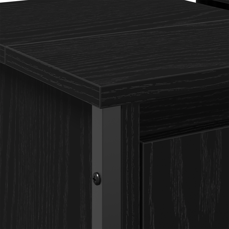 Waschbecken-Schrank Schwarze Eiche 60x35x60 cm Furniertes Holz