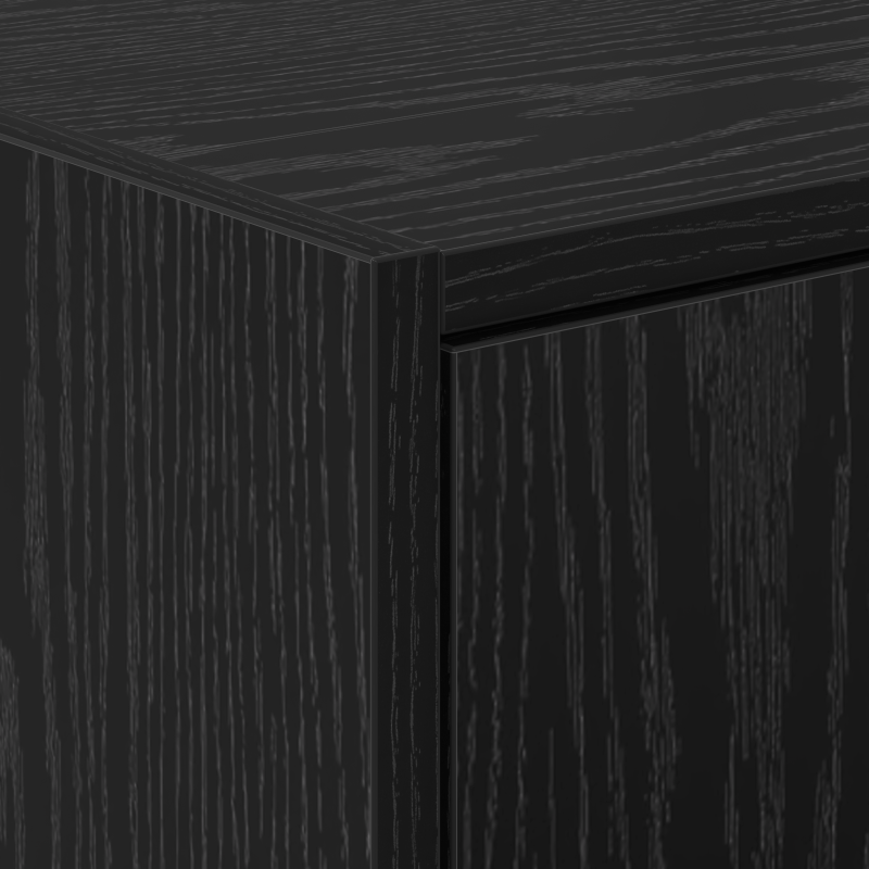 Spülenschrank Schwarz Eiche 90x29x55 cm Holzwerkstoff