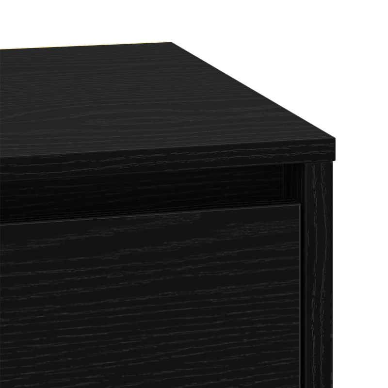 Nachttisch mit LED Lichtern Schwarz 39x34,5x50 cm