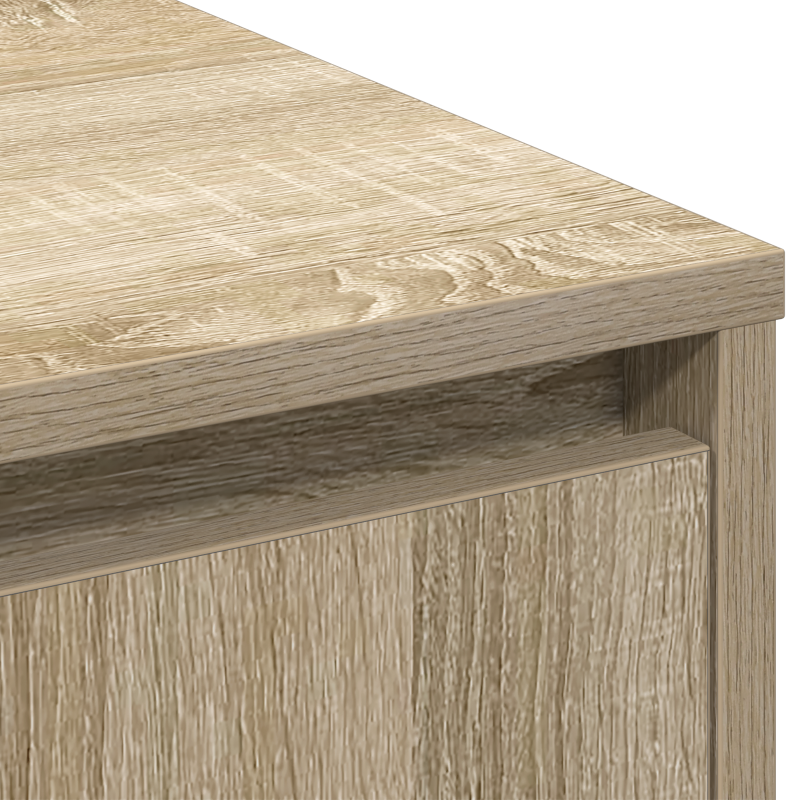 Sideboard mit LED Sonoma Eiche 90x32x75 cm aus Holzwerkstoff