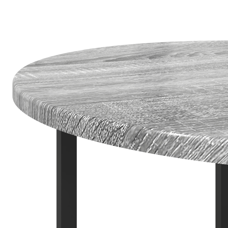 Beistelltisch Set 2 Stück Grau Sonoma Holz und Metall