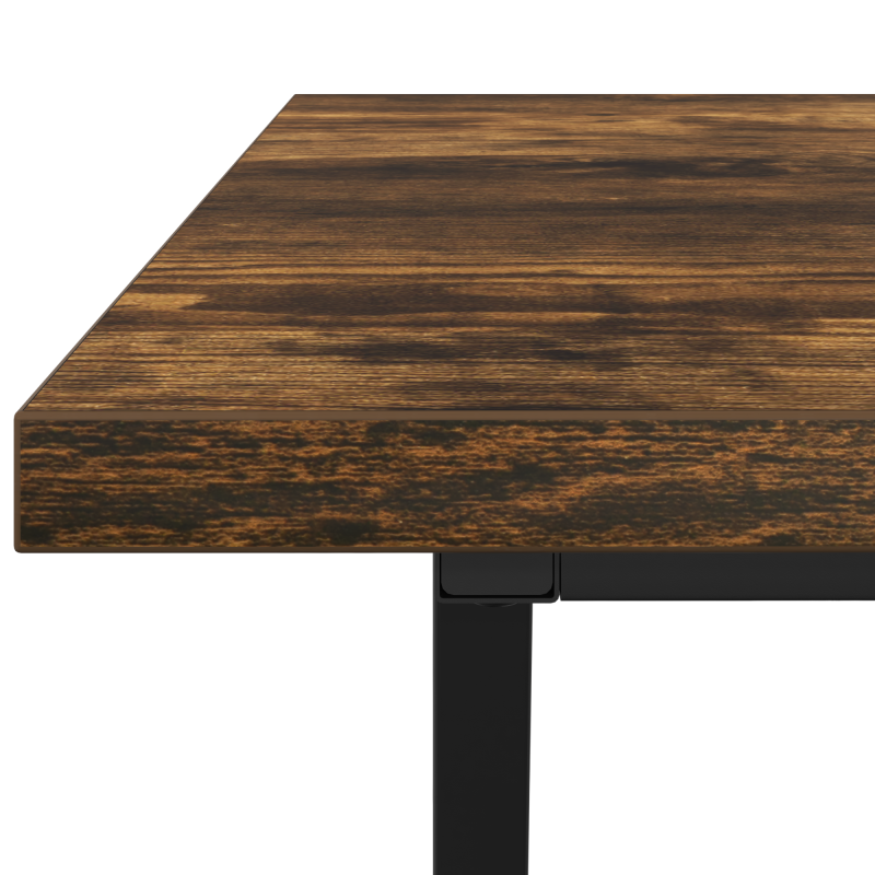Couchtisch aus geräucherter Eiche 100x50x40 cm, Holz und Metall