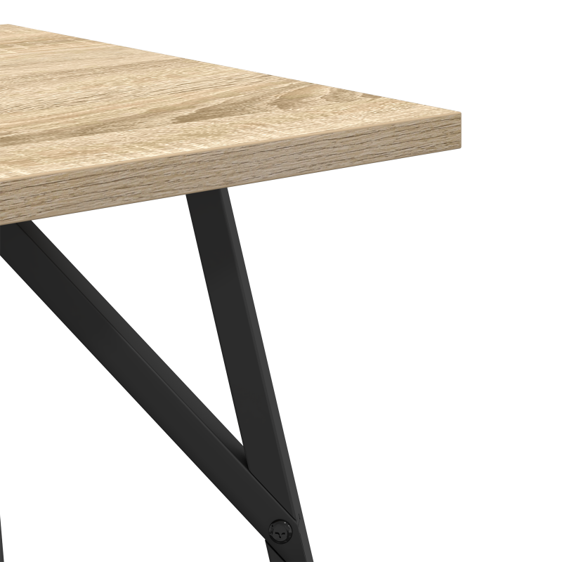 Beistelltisch 2er Set Sonoma Eiche, Holz und Metall