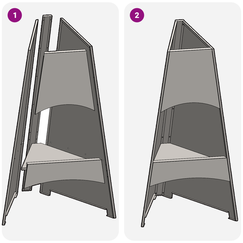 Feuerstelle Pyramid 50x45x95 cm Wetterfestes Stahl