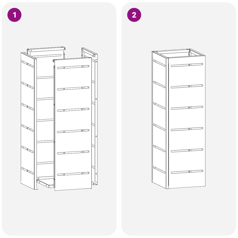 Schiebetür mit Beschlagsatz ORKDALaus Massivholz und Glas