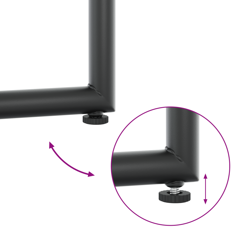 9-teiliges Garten-Esszimmer-Set mit Kissen aus Stahl und Textilene