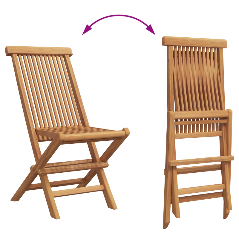 3-teiliges faltbares Gartenbistro Set aus massivem Akazienholz