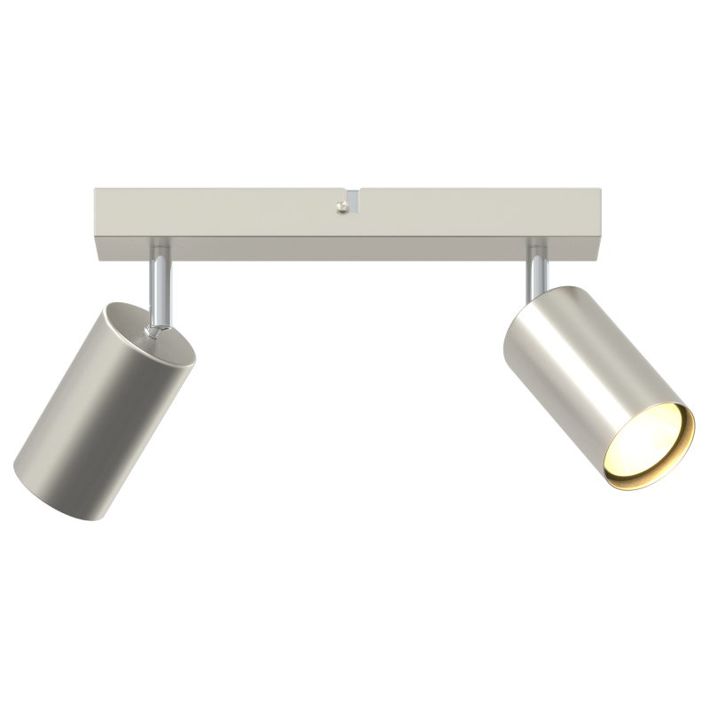 Deckenstrahler 2-Wege verstellbar gebürstetes Nickel GU10