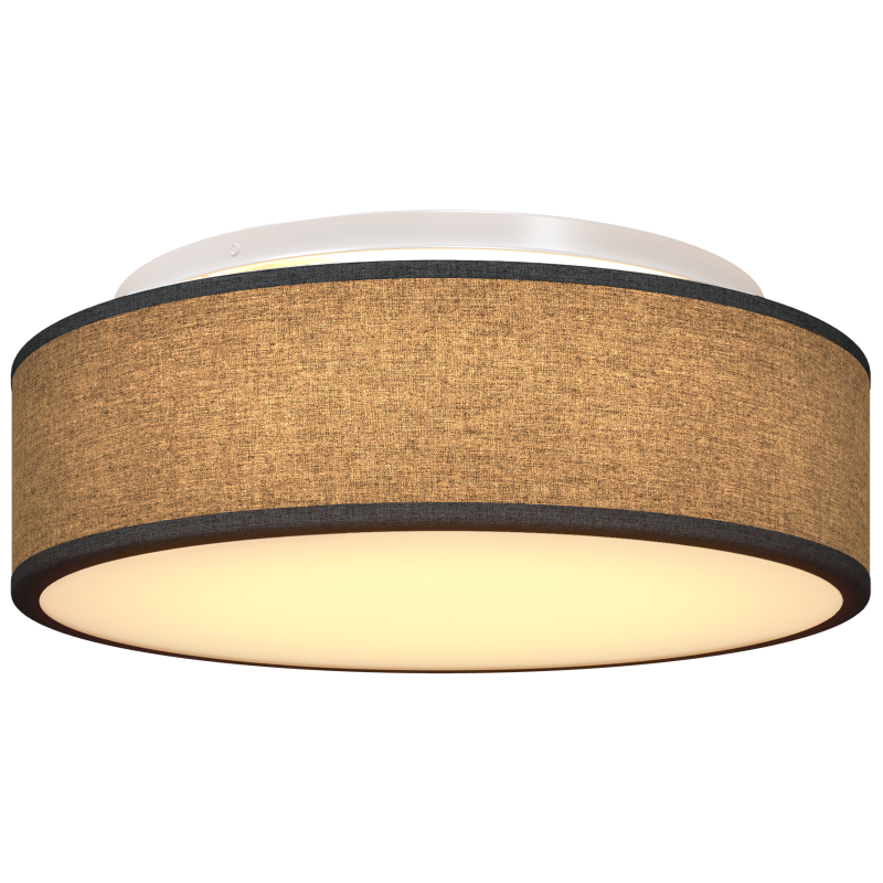 Deckenlichter Flush Mount Schwarz Ø 38 cm Stoff E27