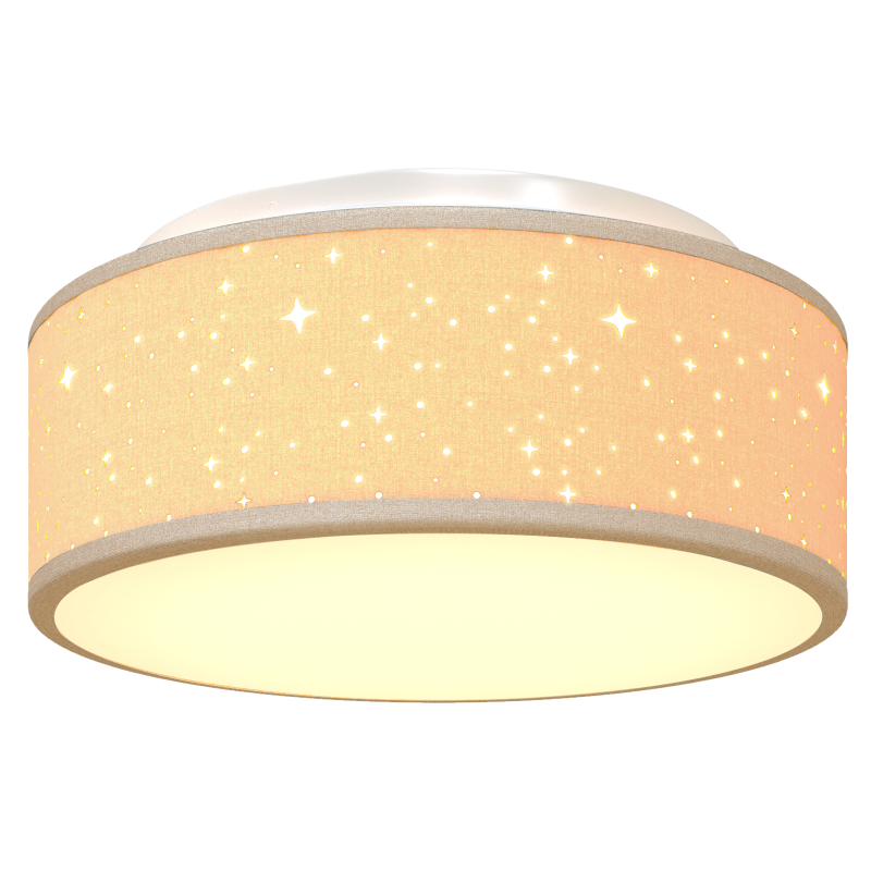 Deckenleuchten mit sternenklarer Lampschirm Taupe Ø 30 cm Stoff E27