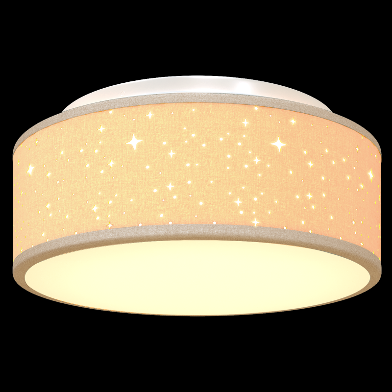 Deckenleuchten mit sternenklarer Lampschirm Taupe Ø 30 cm Stoff E27