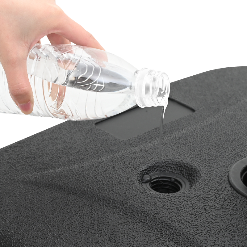 Sonnenschirmständer für draußen, 28 kg Sand oder 24 L Wasser