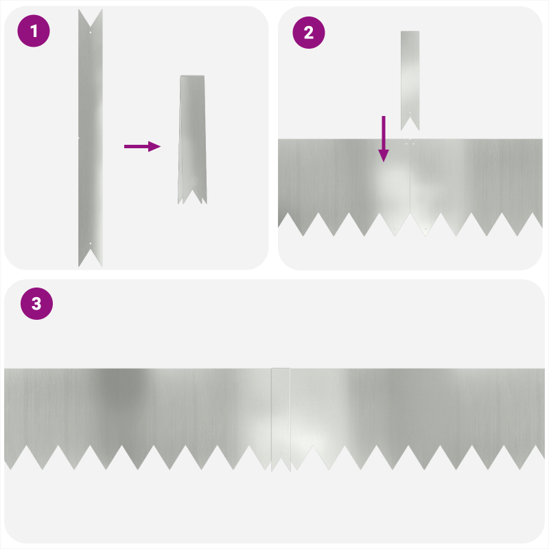Rasenkanten 20 Stück 100x0.5x20 cm Verzinkter Stahl